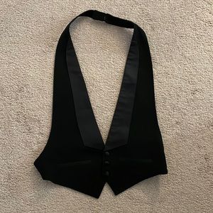 Black formal backless waistcoat